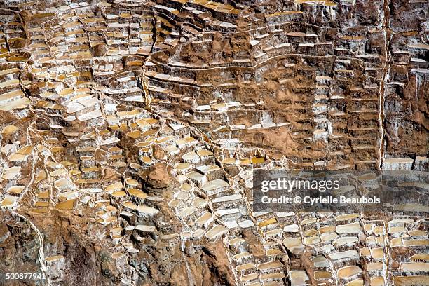 salinas de maras - vale de urubamba stock pictures, royalty-free photos & images