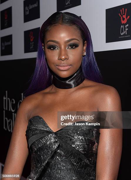 Recording artist Justine Skye attends the 2nd Annual Diamond Ball hosted by Rihanna and The Clara Lionel Foundation at The Barker Hanger on December...