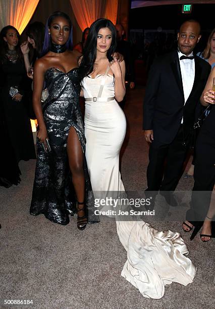 Singer Justine Skye and TV personality Kylie Jenner attend The Diamond Ball II with D'USSE and Armand de Brignac at The Barker Hanger on December 10,...