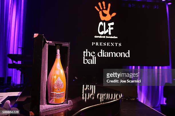 General view of atmosphere is seen at The Diamond Ball II with D'USSE and Armand de Brignac at The Barker Hanger on December 10, 2015 in Santa...