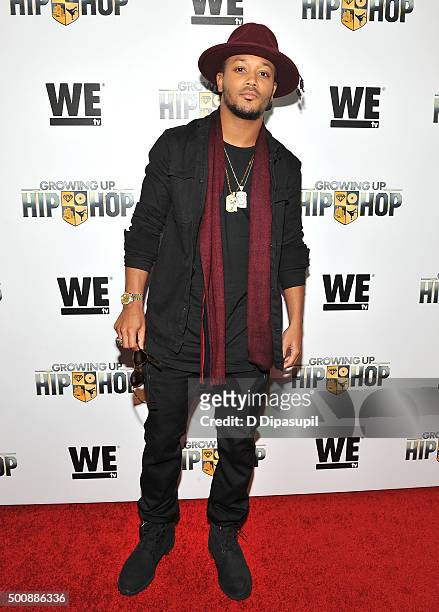 Romeo Miller attends as WE tv Celebrates The Premiere Of New Series Growing Up Hip Hop on December 10, 2015 in New York City.