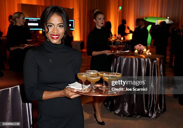 General view of atmosphere is seen at The Diamond Ball II with D'USSE and Armand de Brignac at The Barker Hanger on December 10, 2015 in Santa...