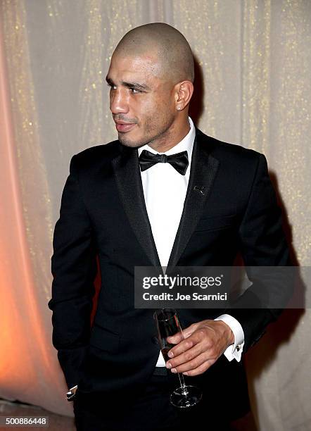 Pro boxer Miguel Cotto attends The Diamond Ball II with D'USSE and Armand de Brignac at The Barker Hanger on December 10, 2015 in Santa Monica,...