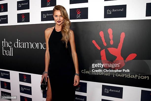 Model Isabella Lindblom attends the 2nd Annual Diamond Ball hosted by Rihanna and The Clara Lionel Foundation at The Barker Hanger on December 10,...