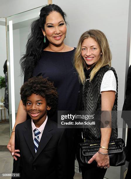 Kenzo Lee Hounsou, Kimora Lee Simmons and Rebecca Gayheart attend the opening of Kimora Lee Simmons' Beverly Hills boutique with W Magazine on...