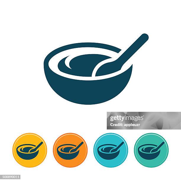 mixing bowl icon - mixing bowl stock illustrations