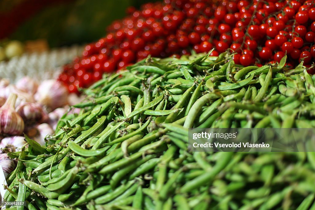 Green beans and tomatoes