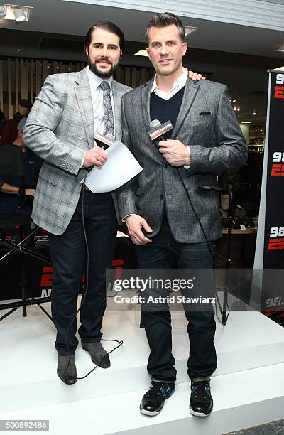 Radio personalities Rick DiPietro and Alan Hahn attend Guys Night Out At Lord & Taylor on December 10, 2015 in New York City.