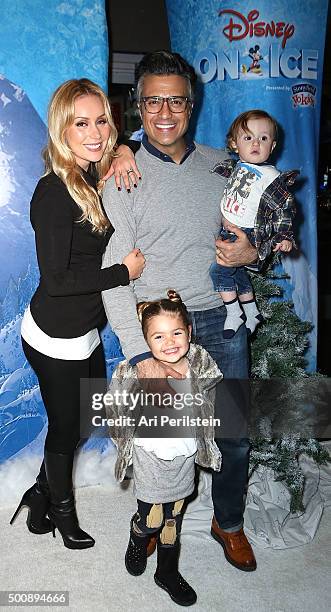 Heidi Balvanera, Actor Jaime Camil, Elena and Jaime III attend Disney On Ice Presents Frozen Los Angeles Premiere at Staples Center on December 10,...