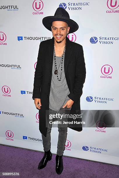 Evan Ross arrives at Ui Culture App Launch Party at TCL Chinese Theatre on December 10, 2015 in Hollywood, California.