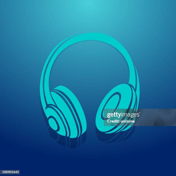 illustrations, cliparts, dessins animés et icônes de icône l'écouteur - listening to music computer clip art