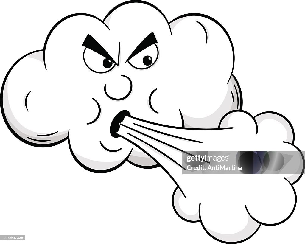 Cloud Blowing Wind Clip Art