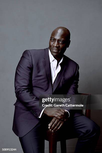 Actor Adewale Akinnuoye-Agbaje poses during a portrait session on day two of the 12th annual Dubai International Film Festival held at the Madinat...