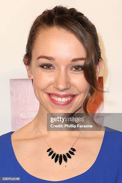 Actress Caroline Barry attends the premiere of Cinemagic and Signature Entertainment's "A Christmas Star" at TCL Chinese 6 Theatres on December 10,...