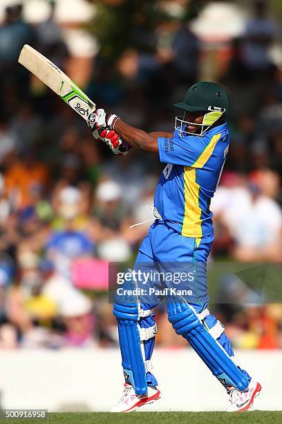 Brian Lara of the Legends bats during the WA Festival of Cricket Legends Match between the Australian Legends XI and Perth Scorchers at Aquinas...