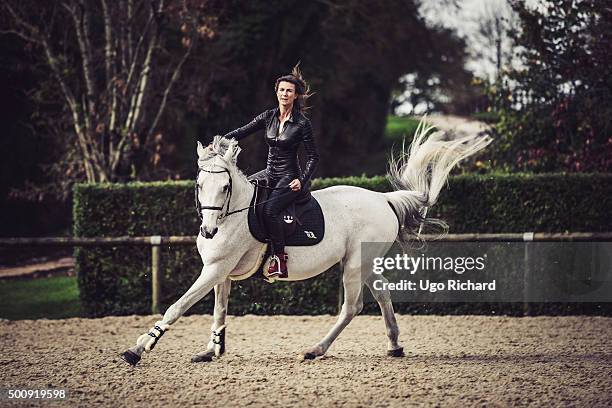 Horserider Penelope Leprevost is photographed for Gala on November 25, 2015 in Paris, France.