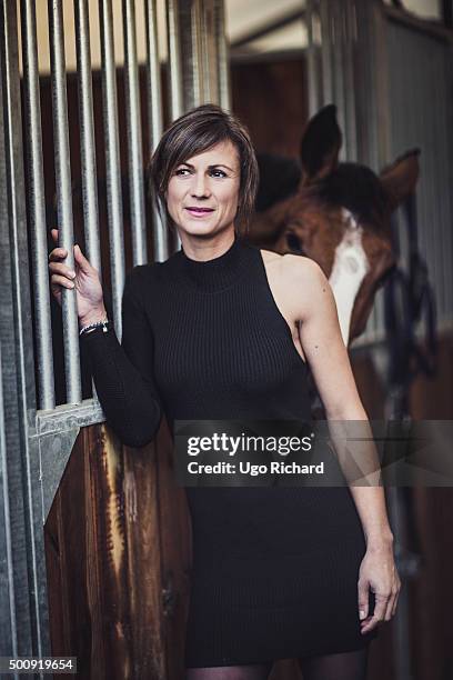 Horserider Penelope Leprevost is photographed for Gala on November 25, 2015 in Paris, France.