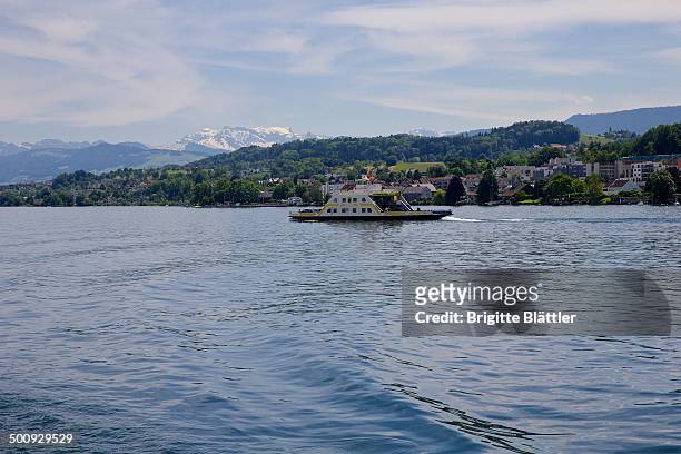 ferry on the lake of zurich - lake zurich stock pictures, royalty-free photos & images