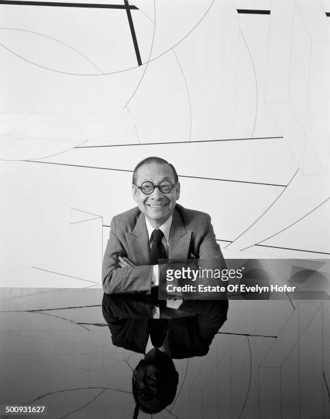 Chinese-American architect I. M. Pei, New York, 1982.