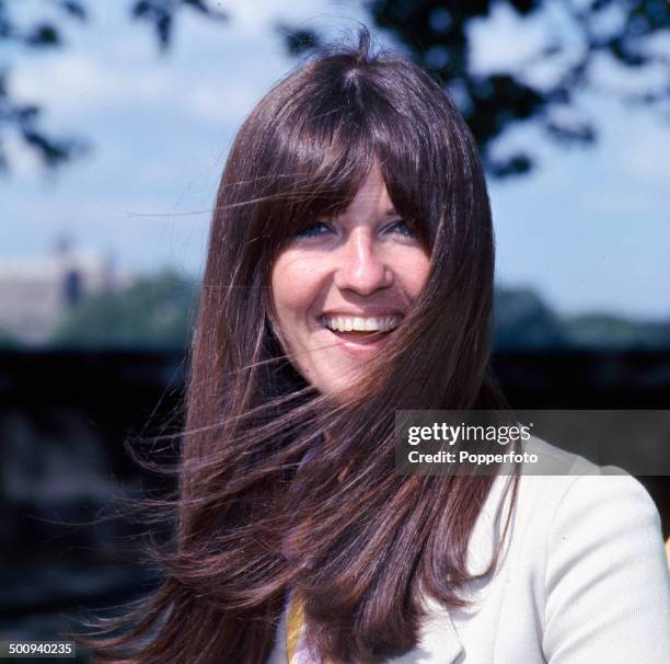 British broadcaster and presenter Cathy McGowan pictured in London in 1966.