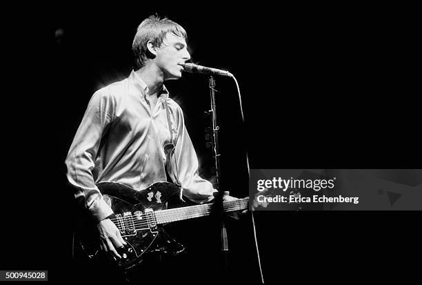 Paul Weller of The Jam performs on stage at the Brighton Centre, Brighton, United Kingdom, 22nd September 1982.