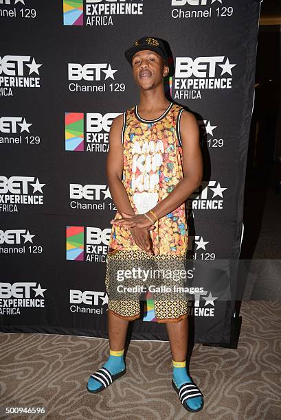 Rapper Emtee at the BET Experience Africa press conference on December 11, 2015 at the Radisson Blue Hotel in Johannesburg, South Africa. The...