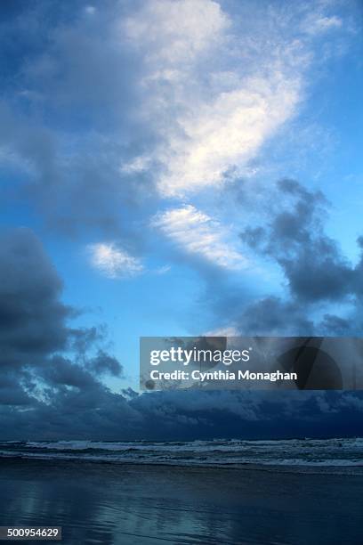 Swirling dark storm clouds above Daytona Beach Shores, Florida when Tropical Storm / Hurricane Arthur passed through on July 2, 2014