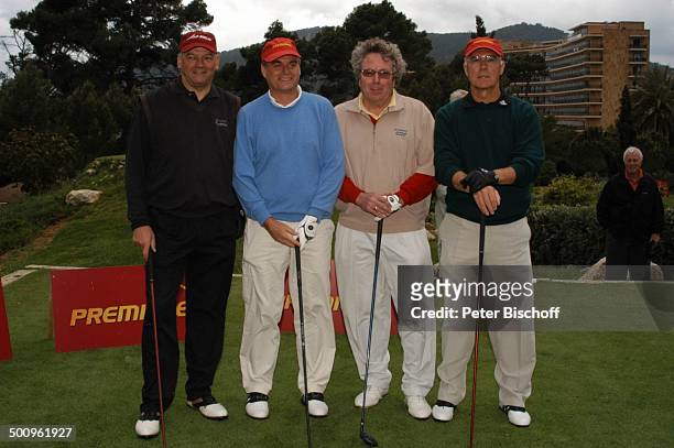 Achim Hunold, Georg Kofler, Dr. Herbert Ebertz, Franz Beckenbauer, , Golf-Turnier: "Premiere Golf Trophy", Port d Andratx/Mallorca/Spanien, ,...