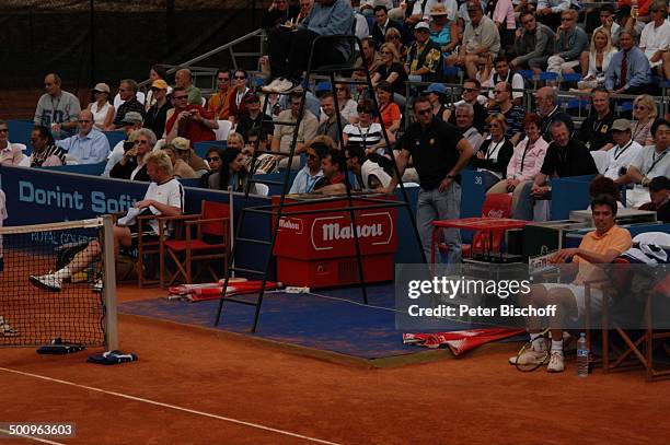 Boris Becker , Michael Stich , Zuschauer,Tennis-Turnier "Mallorca Grand Champions", Santa Ponsa/Mallorca/Balearen, , "Santa Ponsa Country Club",...