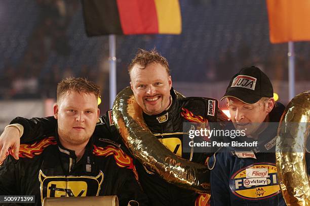 Axel Stein , Stefan Raab , Joey Kelly , Pro 7-"TV Total Stock Car Challenge" 2006, Gelsenkirchen, Deutschland, , P.-Nr. 1476/06, "Veltins Arena",...