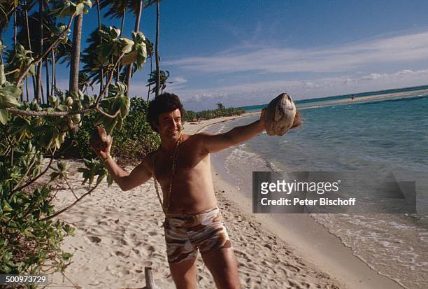 Tony Marshall -, , PR für Schallplatte "Bora Bora", Bora Bora, Französisch Polynesien, Südsee, Australien, Kette, Wasser, Meer, Strand, Badehose,...
