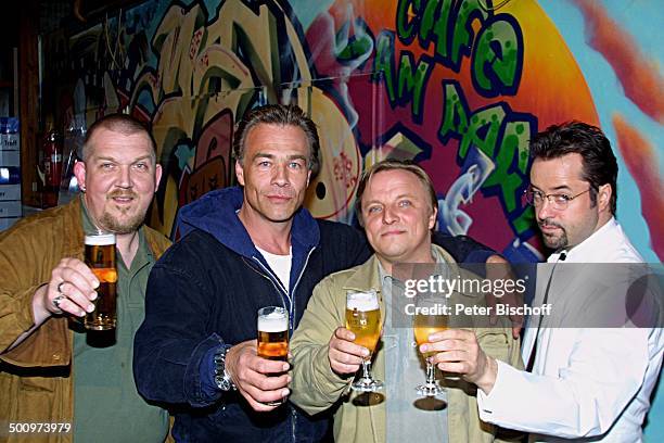 Dietmar Bär, Klaus J.Behrendt, , Jan Josef Liefers, Axel Prahl, , , neben den Dreharbeiten, WDR-"Tatort" "Dreimal schwarzer Kater" , und WDR-"Tatort"...