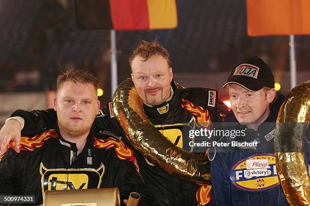 Axel Stein , Stefan Raab , Joey Kelly , Pro 7-"TV Total Stock Car Challenge" 2006, Gelsenkirchen, Deutschland, , P.-Nr. 1476/06, "Veltins Arena",...