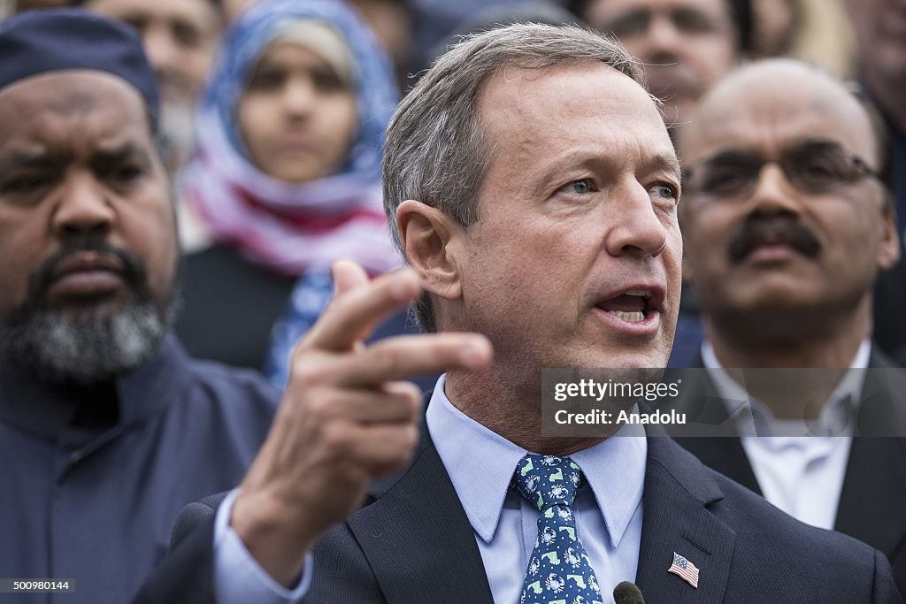 Martin O'Malley condemns Trump's anti-Muslim remarks at visit to Virginia Mosque