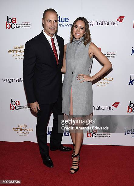 Photographer Nigel Barker and fashion journalist Louise Roe arrive at the BABC LA 56th Annual Christmas Luncheon at the Fairmont Miramar Hotel on...