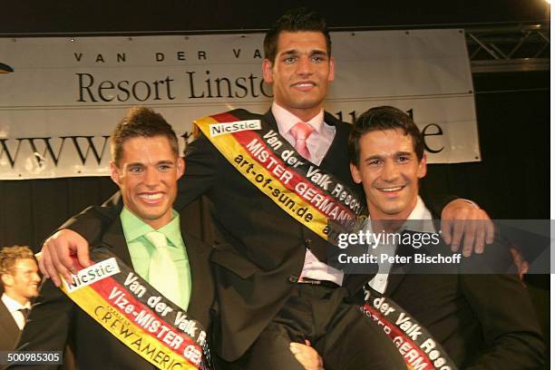 Christian Vogler , Michael Teller , Robert Straßer , Wahl zum "Mister Germany 2005/06", Linstow , Deutschland, , P.-Nr. 1649/2005, "Van der Valk...