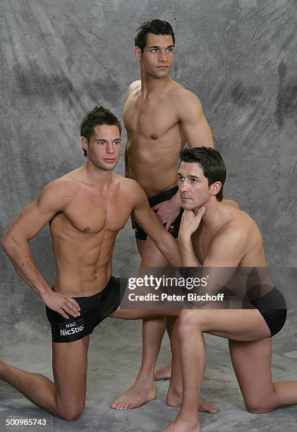 Christian Vogler , Michael Teller , Robert Straßer , Wahl zum "Mister Germany 2005/06", Linstow , Deutschland, , P.-Nr. 1649/2005, "Van der Valk...