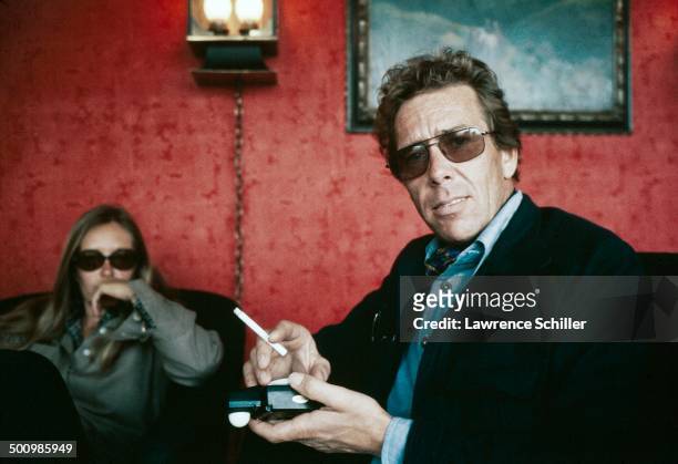Portrait of British photographer Antony Armstrong-Jones, 1st Earl of Snowdon , a cigarette in his hand, 1974.