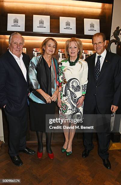 Sandy Molloy, Frederick Forsyth, Lady Annunziata Asquith and Edouard Ettedgui, Group Chief Executive of Mandarin Oriental Hotel Group, attend a...