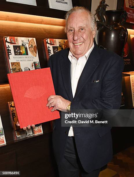 Frederick Forsyth attends a champagne reception to celebrate the launch of "Mandarin Oriental: The Book" by Assouline at Maison Assouline on December...