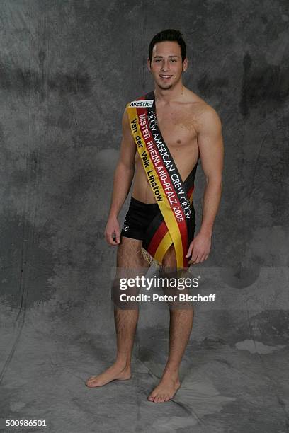 David Sarther , Wahl zum "Mister Germany 2005/06", Linstow , Deutschland, , P.-Nr. 1649/2005, "Van der Valk Resort", Sieger, nackter Oberkörper,...