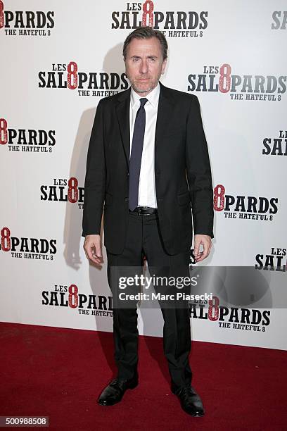 Actor Tim Roth attends the 'The Hateful Eight' Premiere at Le Grand Rex on December 11, 2015 in Paris, France.