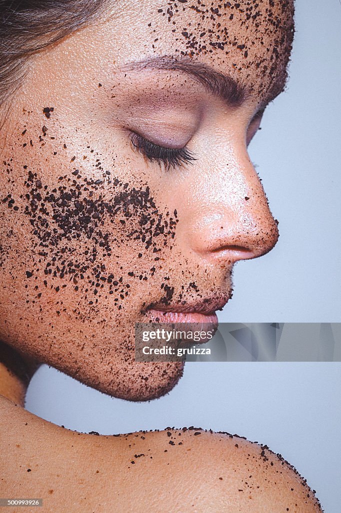 Beauty portrait of a young woman with clean healthy skin