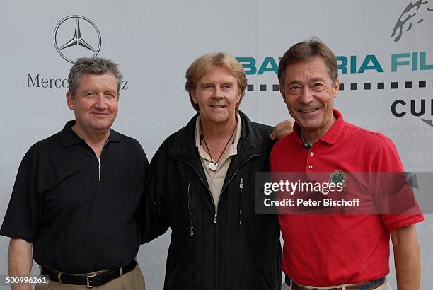 Howard Carpendale , Frank Wössner , Dr. Matthias Esche , Golf-Veranstaltung "Bavaria Film Cup 2007", "Golfclub München Riedhof", München, Bayern,...