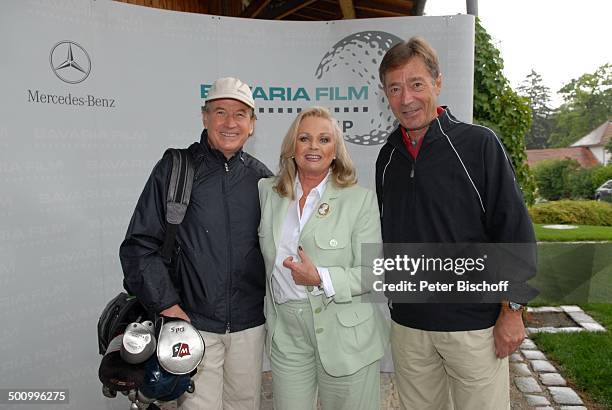 Max Schautzer, Ehefrau Gundel, Frank Wössner , Golf-Veranstaltung "Bavaria Film Cup 2007", "Golfclub München Riedhof", München, Bayern, Deutschland,...