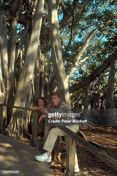 Eva Kummeth, Ehemann Horst Hummeth, am Rande der Dreharbeiten zum ZDF-Film "Florida-Träume", Fort Myers, USA, Amerika, Urlaub, verliebt, , P.-Nr.:...