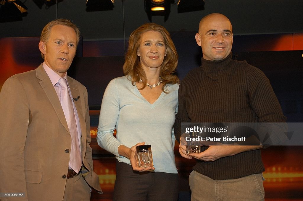 Johannes B. Kerner, Steffi Graf, Andre Agassi, ZDF-Serie: "J o h a n n e s B . K e r