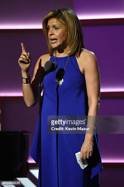 Hoda Kotb speaks onstage during Billboard Women In Music 2015 on Lifetime at Cipriani 42nd Street on December 11, 2015 in New York City.