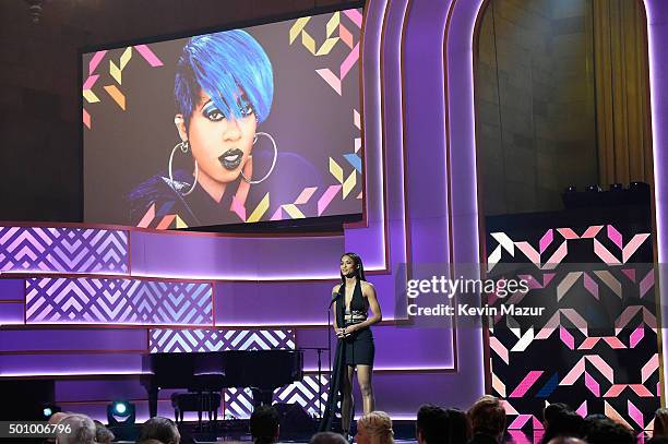 Ciara speaks onstage during Billboard Women In Music 2015 on Lifetime at Cipriani 42nd Street on December 11, 2015 in New York City.