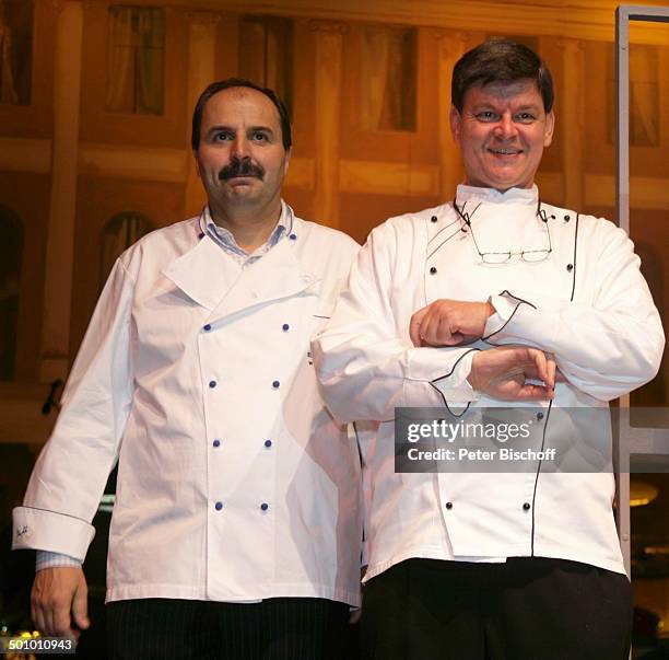 Johann Lafer , Harald Wohlfahrt , 16. "Radio-Regenbogen"-Benefiz-Gala "Ball der Sterne, Motto "Metropolen Europas", Mannheim, Deutschland, , P.-Nr....